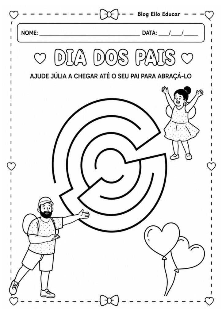 Atividades dia dos pais para educação infantil