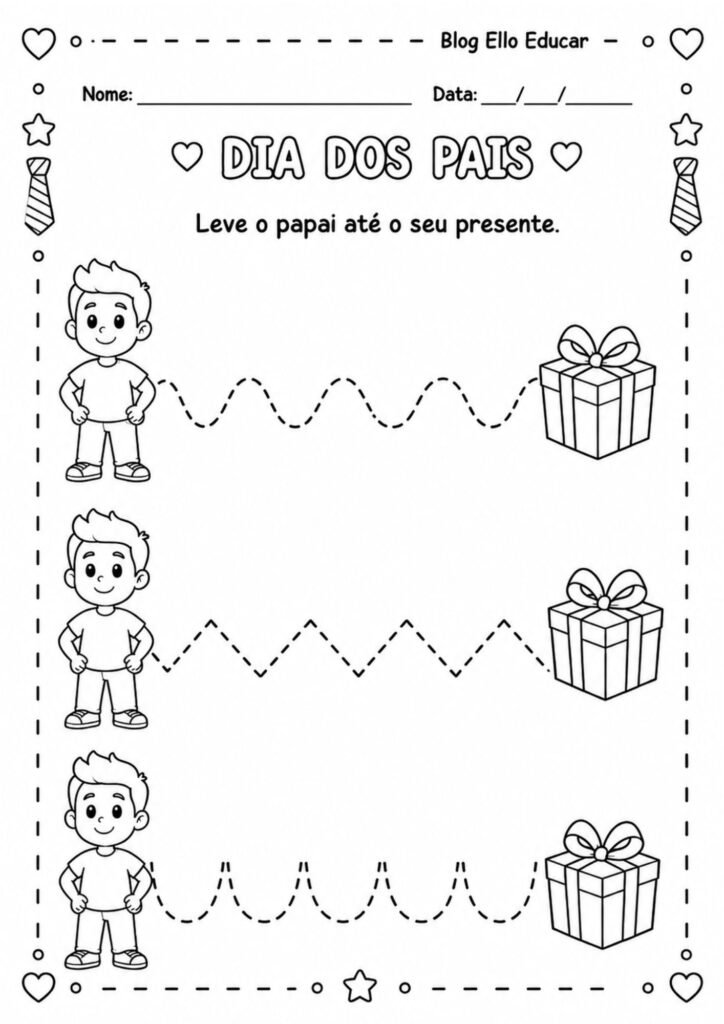 Atividades dia dos pais para educação infantil