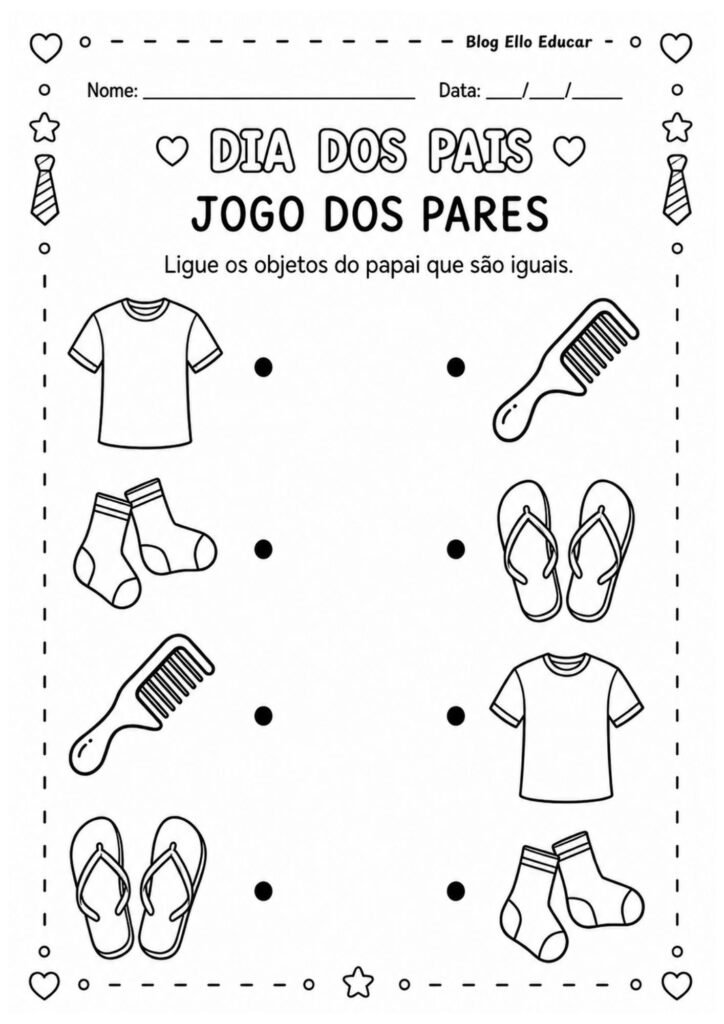 Atividades dia dos pais para educação infantil