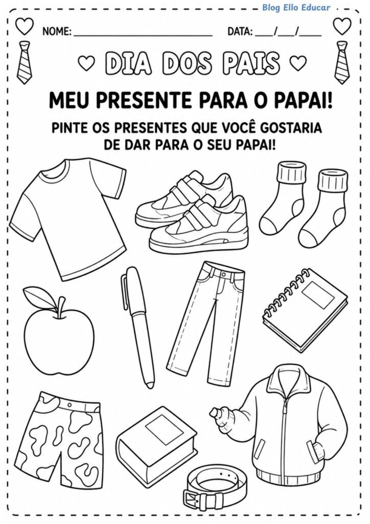 Atividades dia dos pais para educação infantil