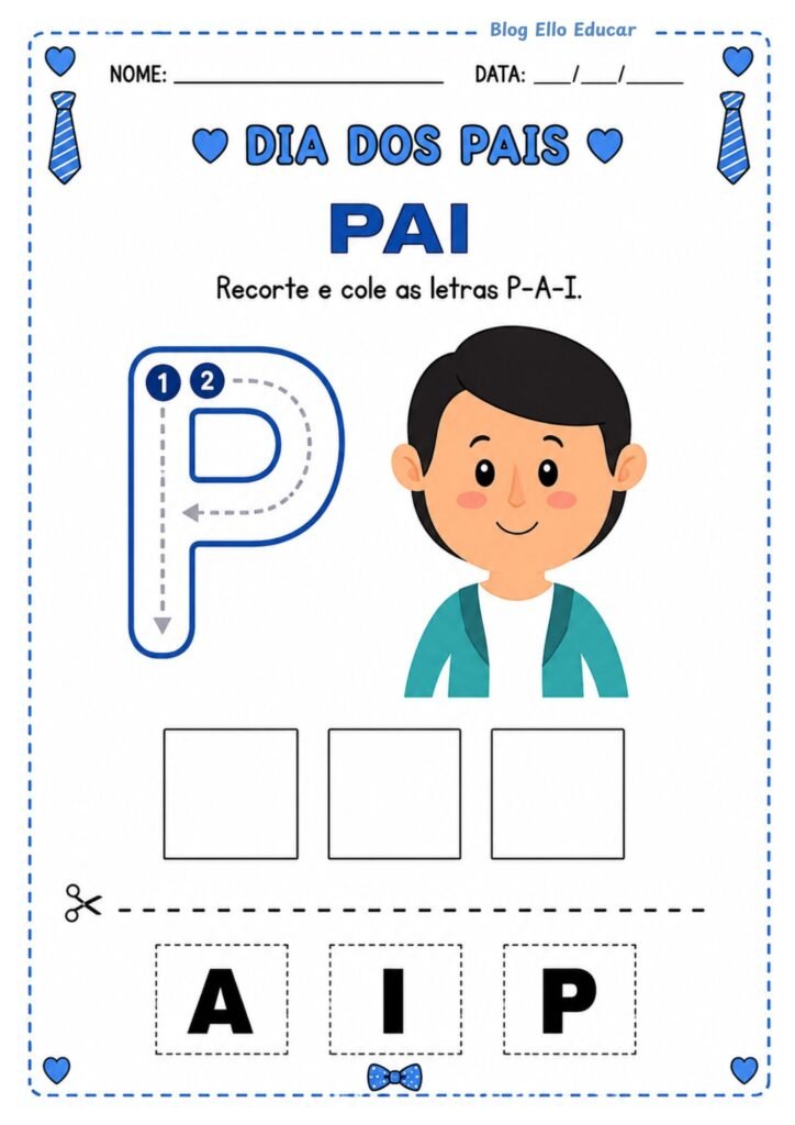 Atividades dia dos pais para educação infantil