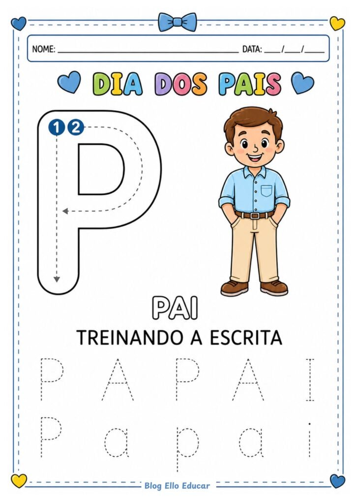 Atividades dia dos pais para educação infantil