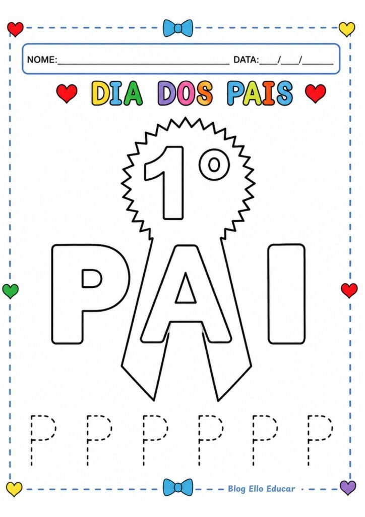 Atividades dia dos pais para educação infantil