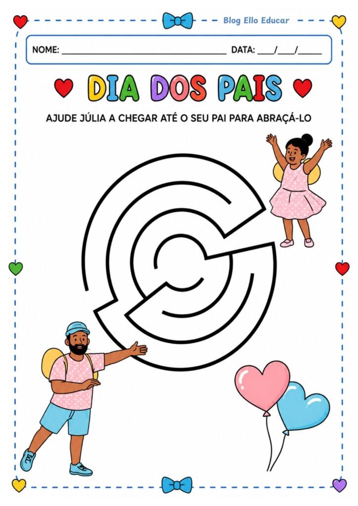 Atividades dia dos pais para educação infantil