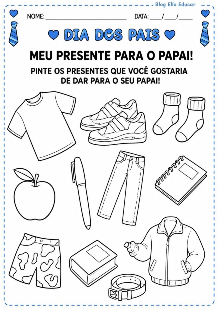 Atividades dia dos pais para educação infantil