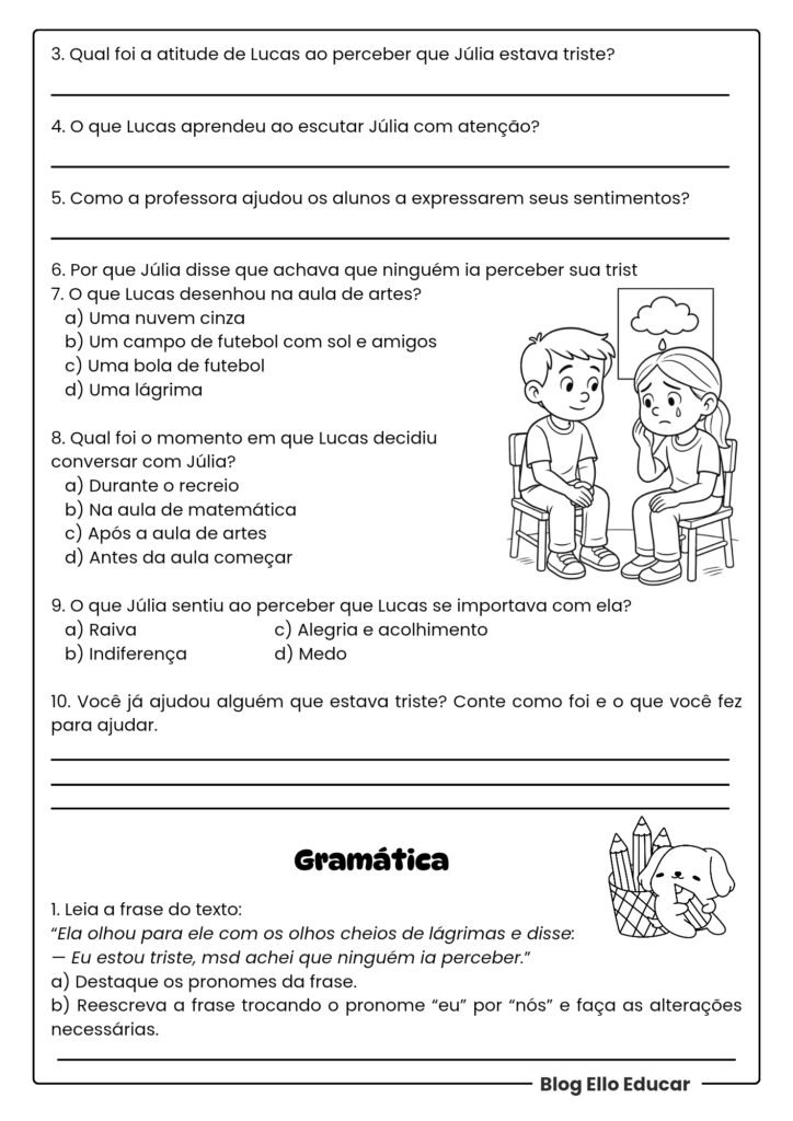 Atividades de Português sobre Setembro Amarelo