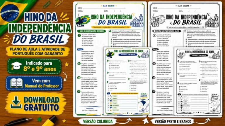 Atividades de interpretação do Hino da Independência