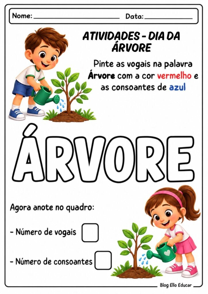 Atividades do Dia da Árvore para Educação Infantil