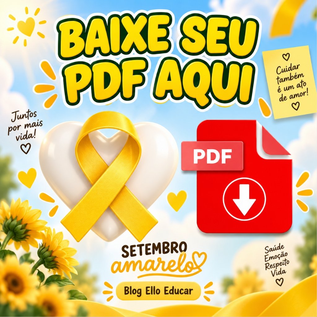 Atividades do Setembro Amarelo de português para 7º ano