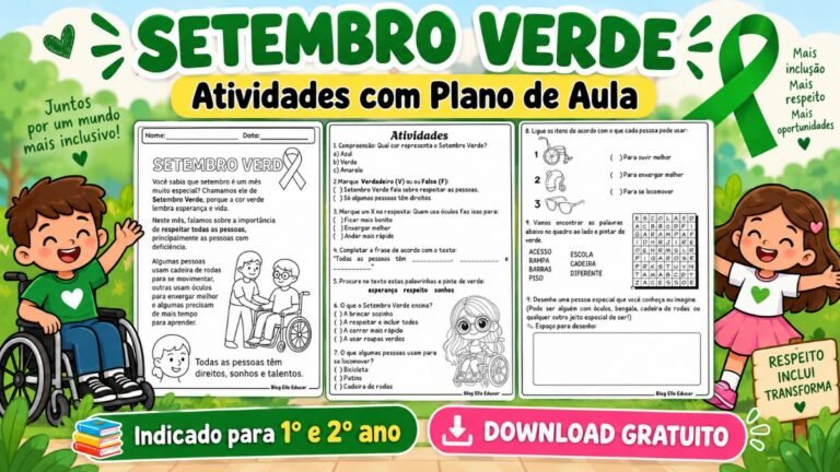 Atividades do setembro verde 1º e 2º ano