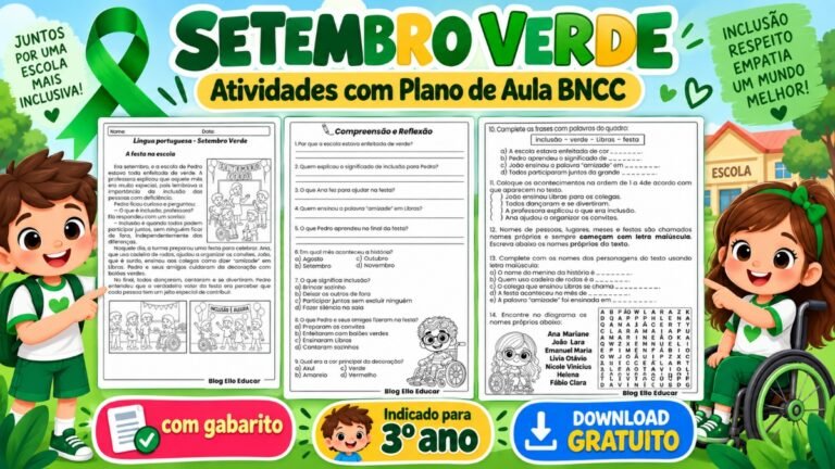 Atividades do setembro verde 3º ano