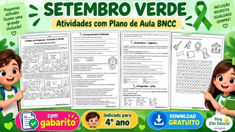 Atividades do setembro verde 4º ano