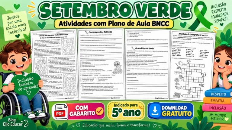 Atividades do setembro verde 5º ano