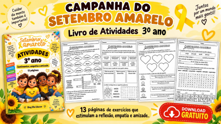 Atividades sobre Setembro Amarelo 3° ano.