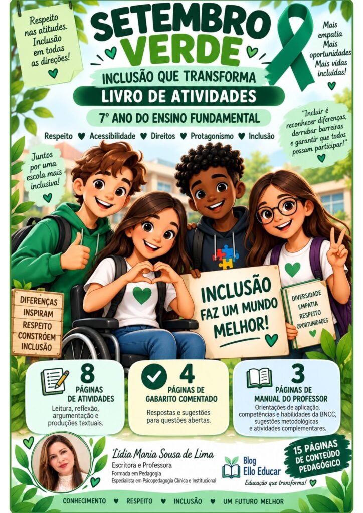 Atividades sobre Setembro Verde para 7º ano