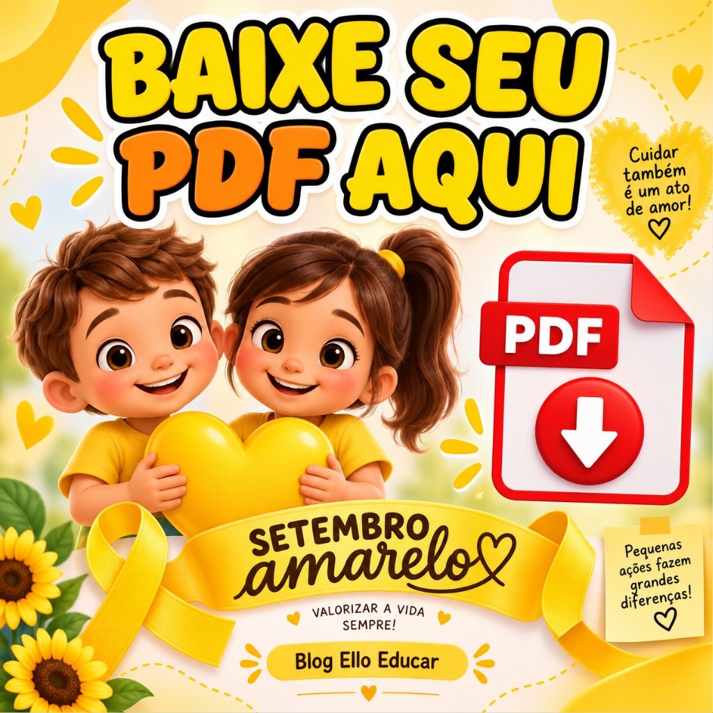 Atividades sobre Setembro Amarelo para Educação Infantil