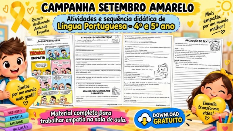 Atividades sobre Setembro Amarelo para imprimir