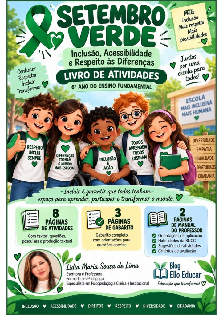 Atividades sobre Setembro Verde para 6º ano