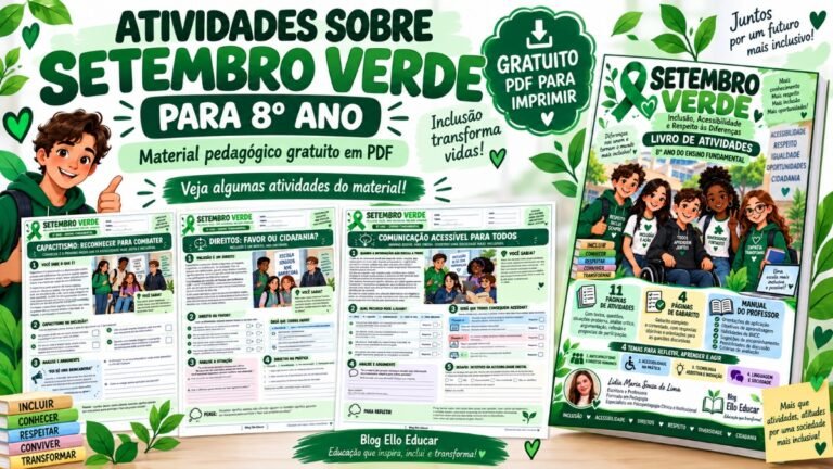 Atividades sobre Setembro Verde para 8° ano