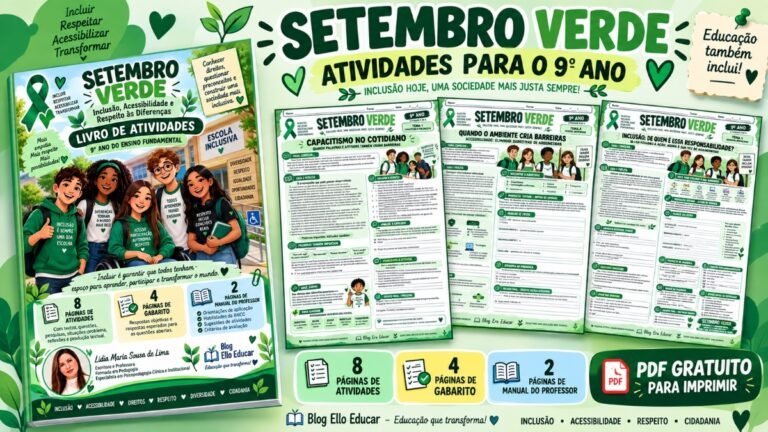 Atividades sobre Setembro Verde para 9º ano