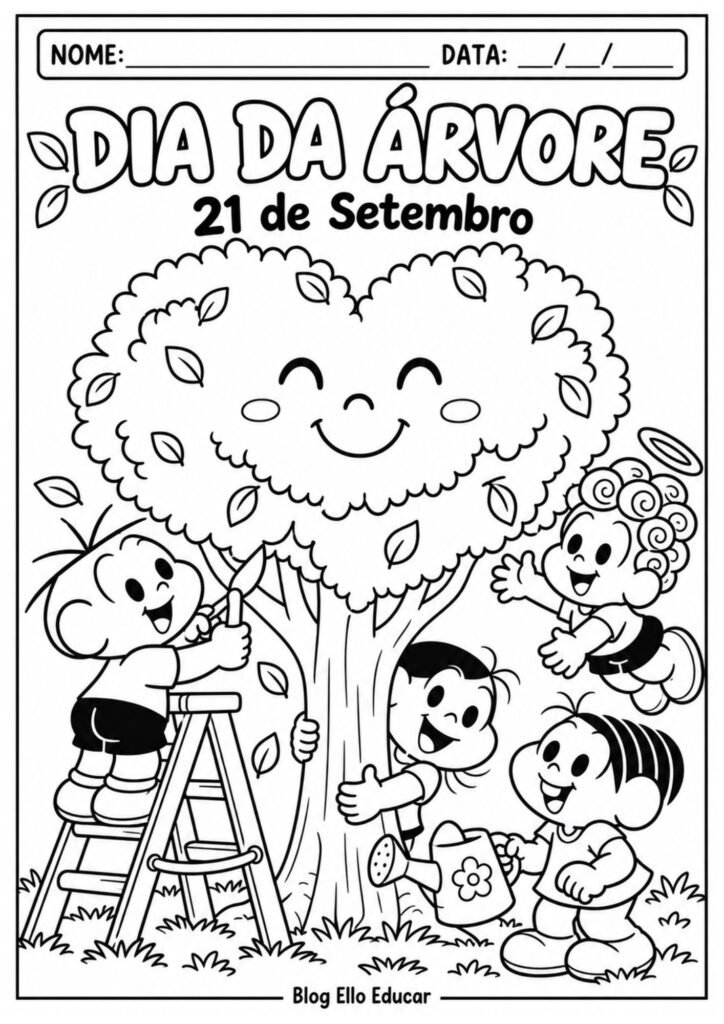 Desenhos do Dia da Árvore para colorir