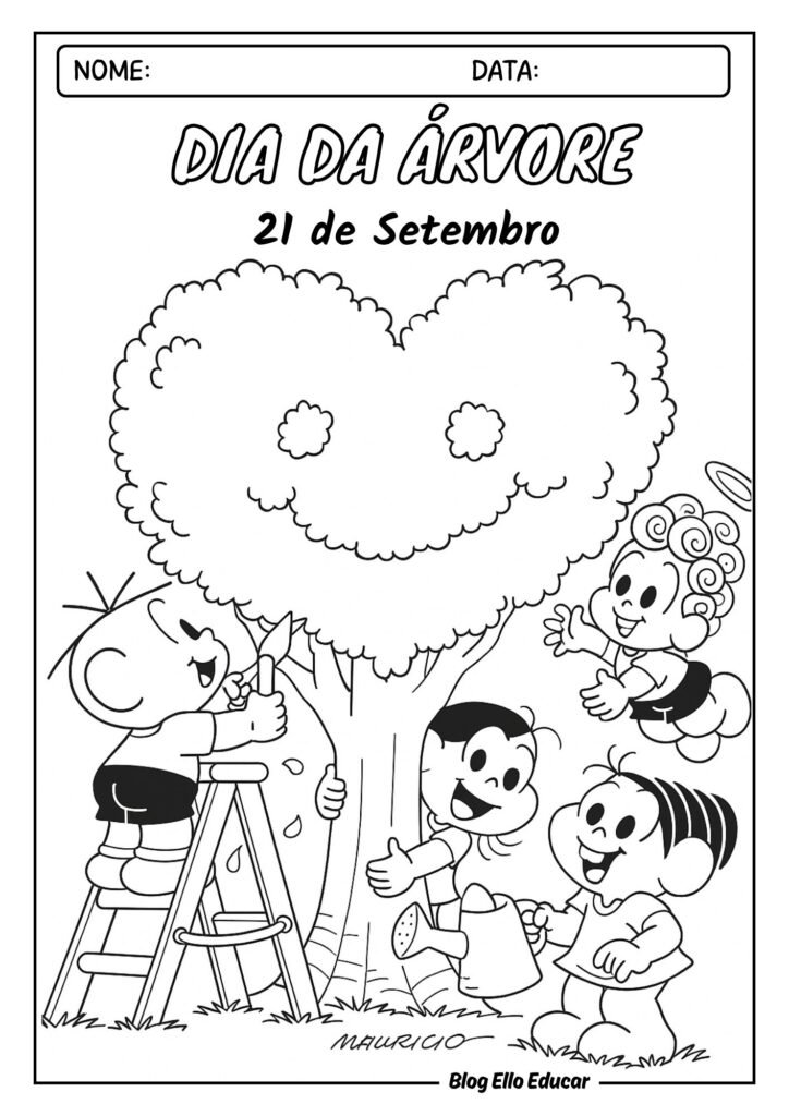 Desenhos do Dia da Árvore para colorir