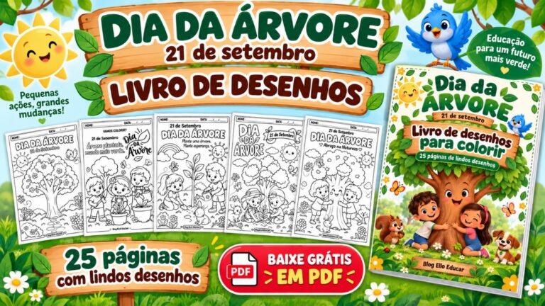 Desenhos do Dia da Árvore para colorir