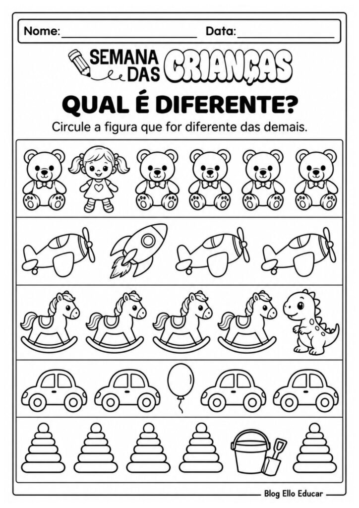 Atividades do Dia das Crianças Educação Infantil