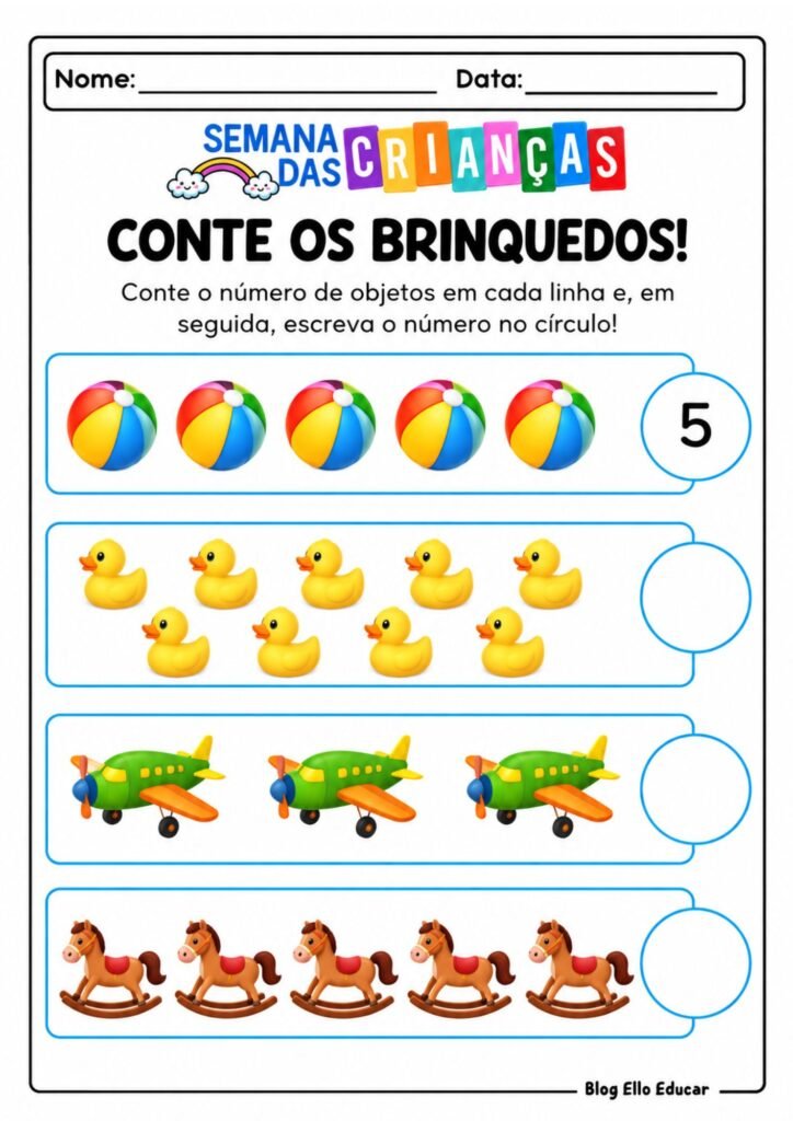 Atividades do Dia das Crianças Educação Infantil