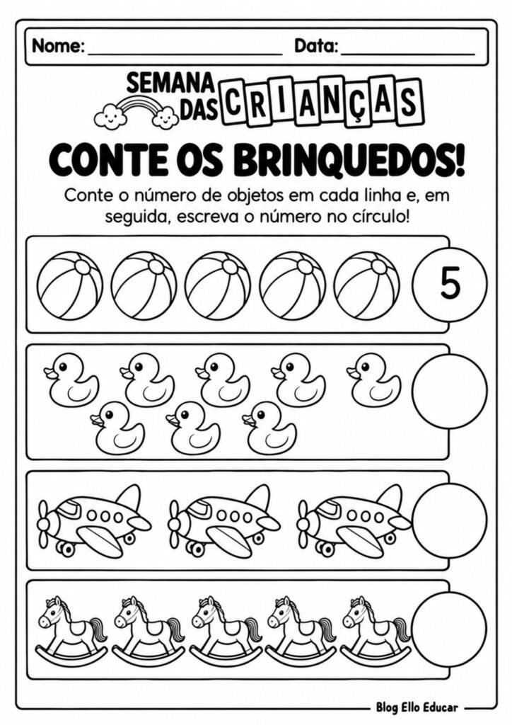 Atividades do Dia das Crianças Educação Infantil