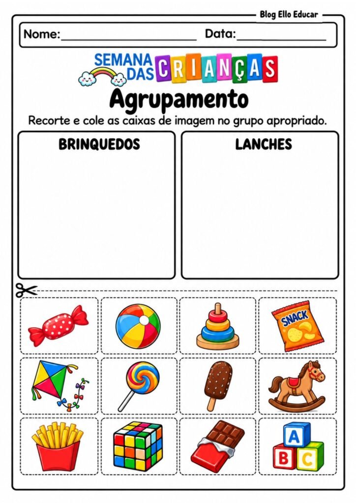 Atividades do Dia das Crianças Educação Infantil