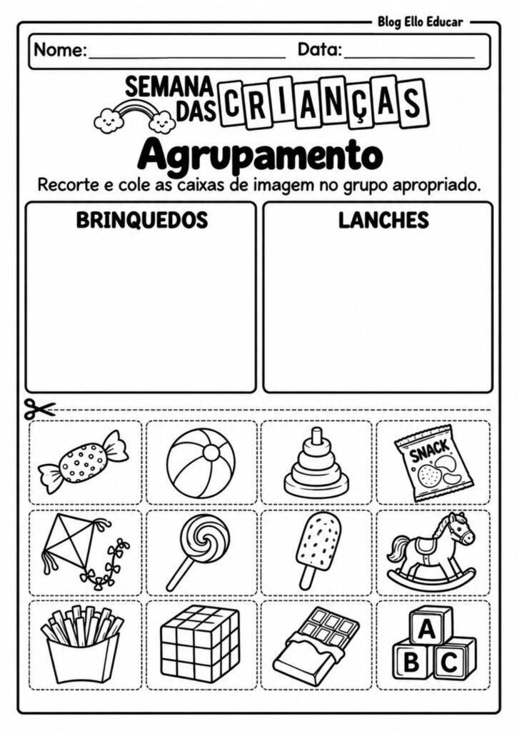 Atividades do Dia das Crianças Educação Infantil
