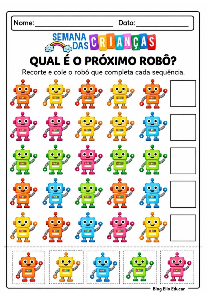 Atividades do Dia das Crianças Educação Infantil