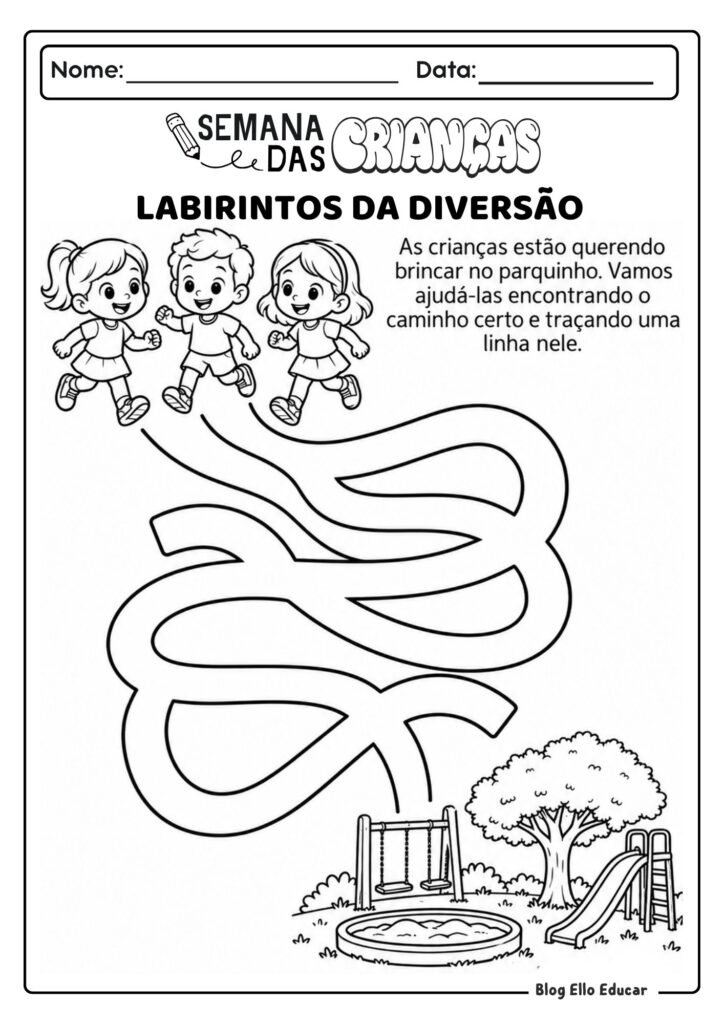 Atividades do Dia das Crianças Educação Infantil