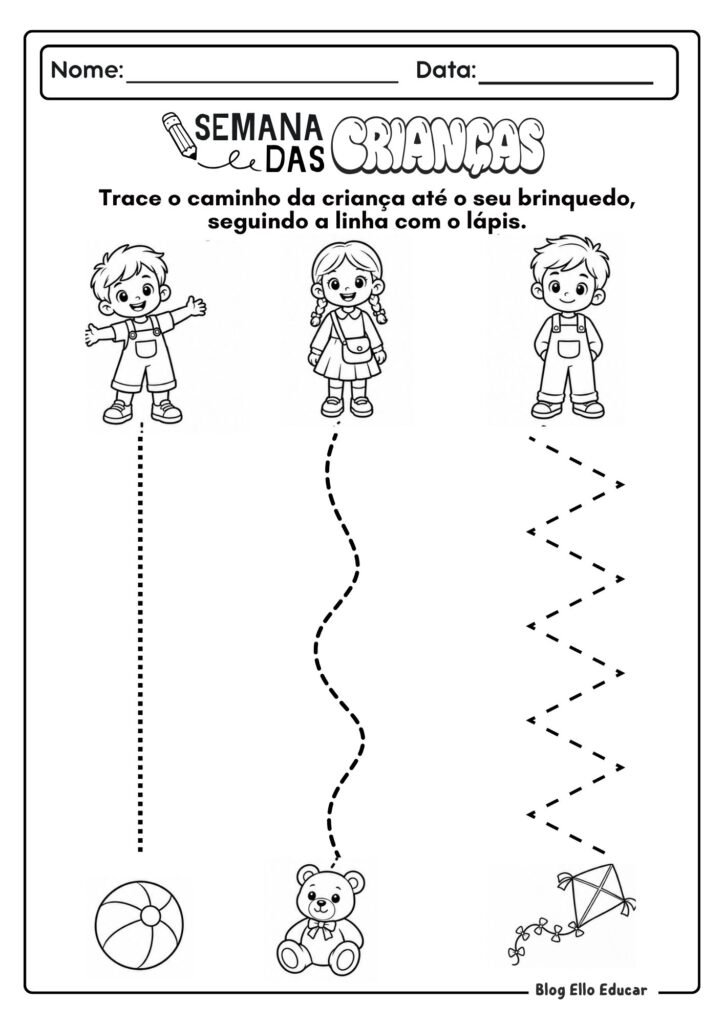 Atividades do Dia das Crianças Educação Infantil