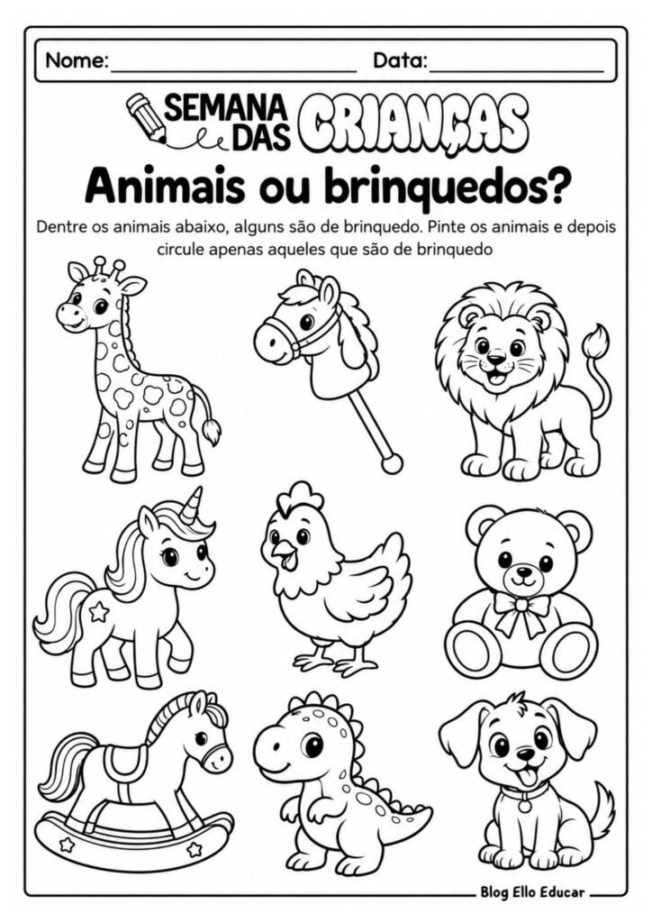 Atividades do Dia das Crianças Educação Infantil 