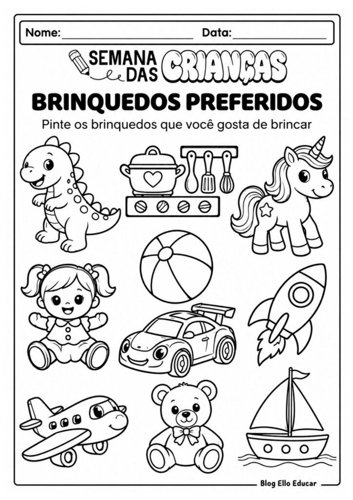 Atividades do Dia das Crianças Educação Infantil 