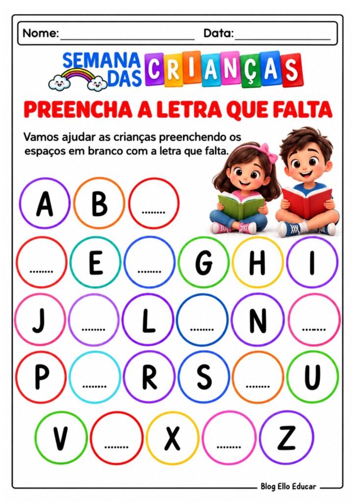 Atividades do Dia das Crianças Educação Infantil