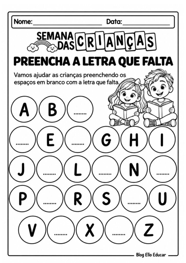 Atividades do Dia das Crianças Educação Infantil