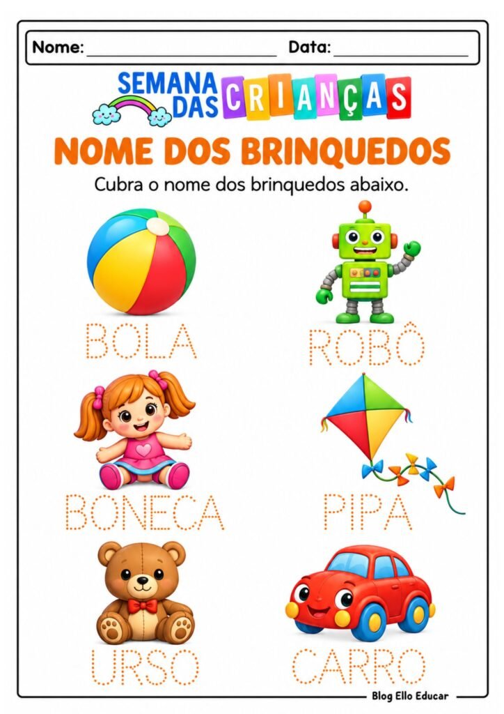 Atividades do Dia das Crianças Educação Infantil