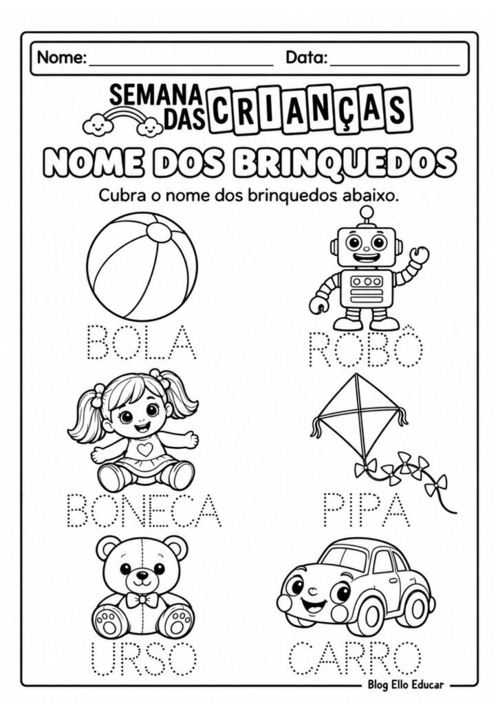 Atividades do Dia das Crianças Educação Infantil