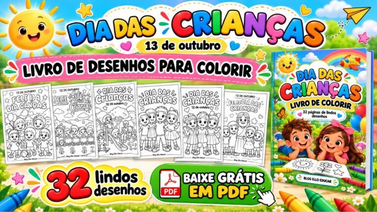 Desenhos do Dia das Crianças para colorir.