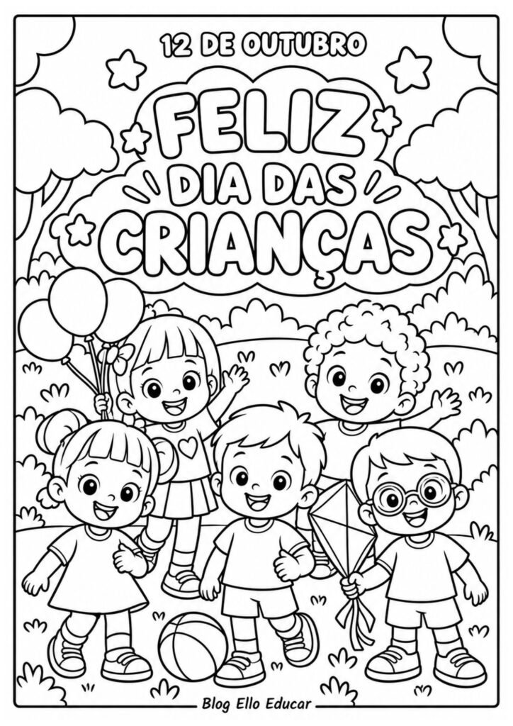 Desenhos do Dia das Crianças para colorir
