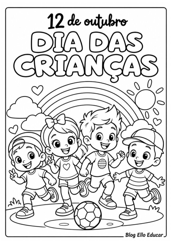 Desenhos do Dia das Crianças para colorir