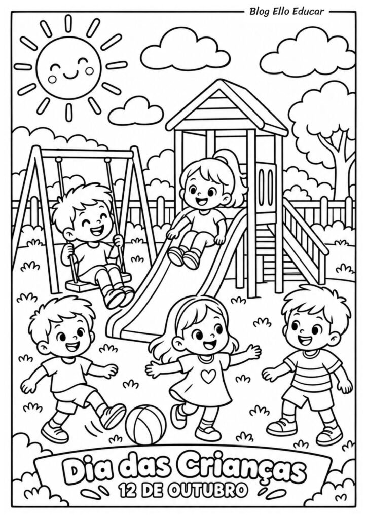 Desenhos do Dia das Crianças para colorir