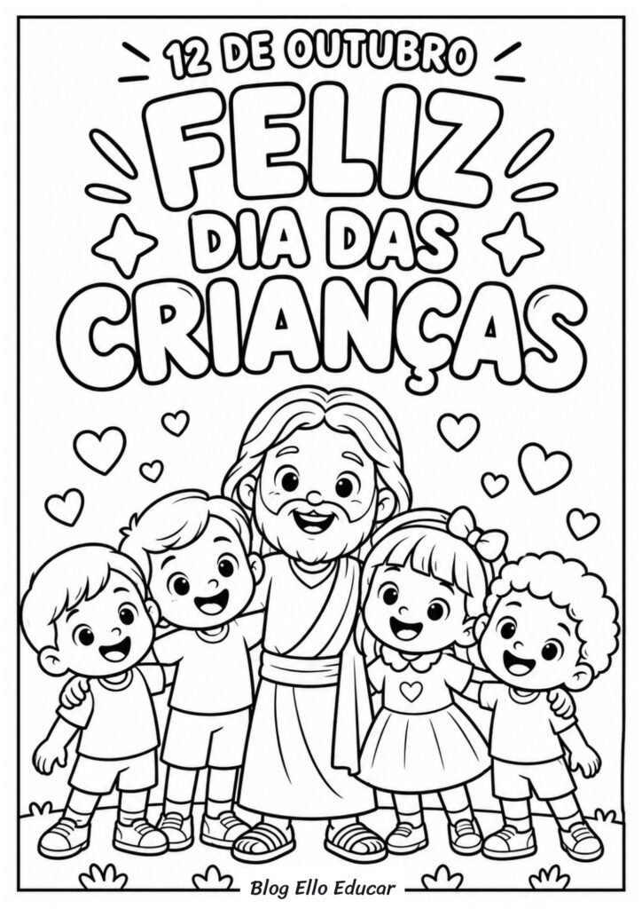 Desenhos do Dia das Crianças para colorir