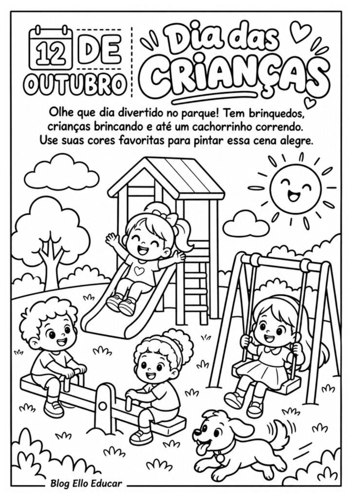 Desenhos do Dia das Crianças para colorir