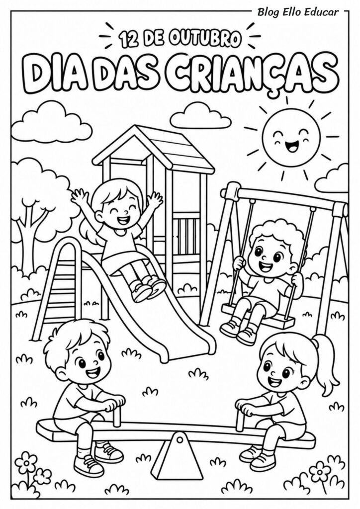 Desenhos do Dia das Crianças para colorir