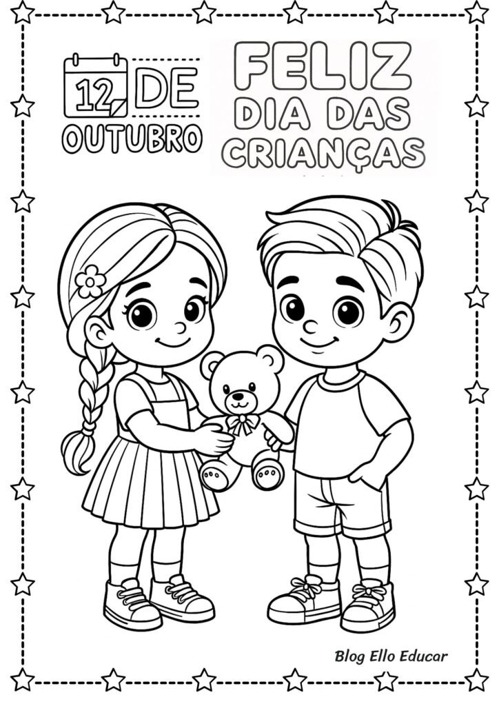Desenhos do Dia das Crianças para colorir