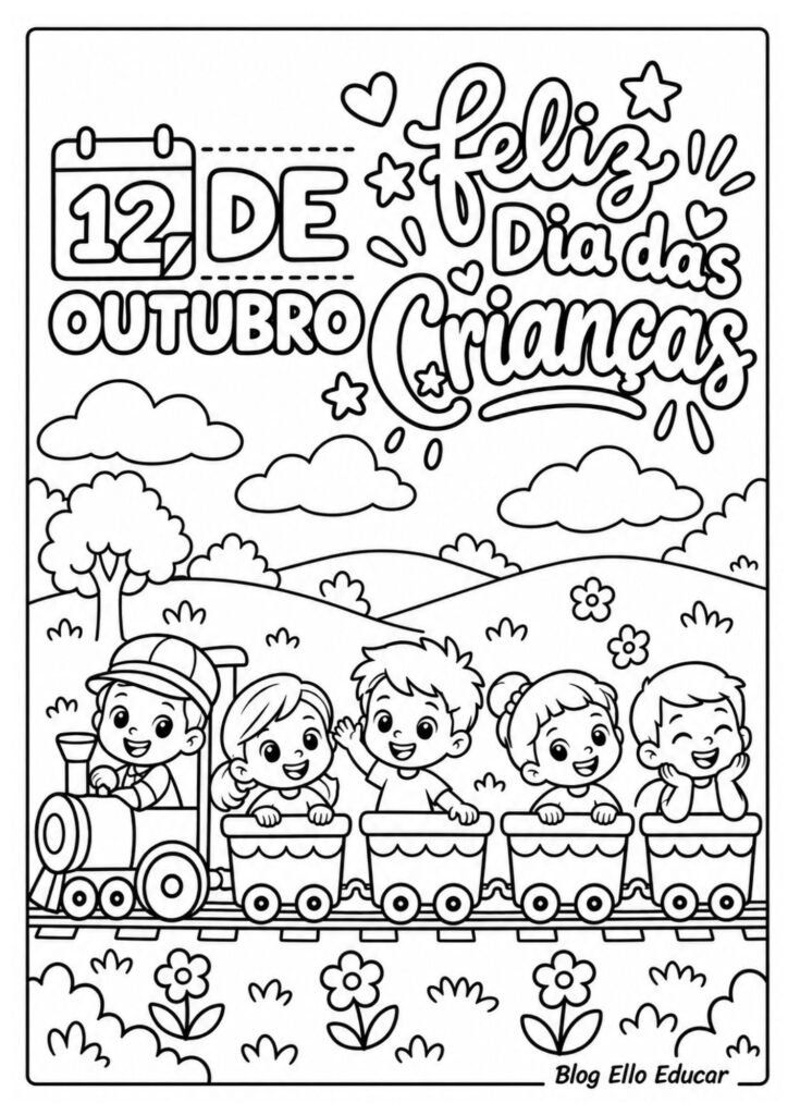 Desenhos do Dia das Crianças para colorir